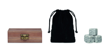 Logo trade reklaamkingid foto: 9 kivist jääkuubikute komplekt karbis ABERDEEN